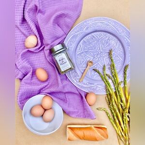 Bundle ❉ Anthro Camilla Dish Towel & Terrain Dugg Enamel Charger Lilac Lavender